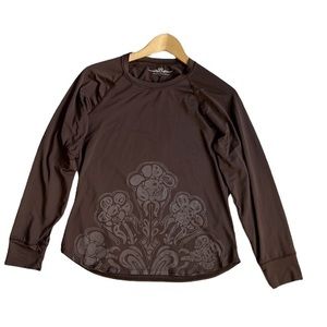 Snow Angel Brown Long Sleeve Base Layer Top Size Large